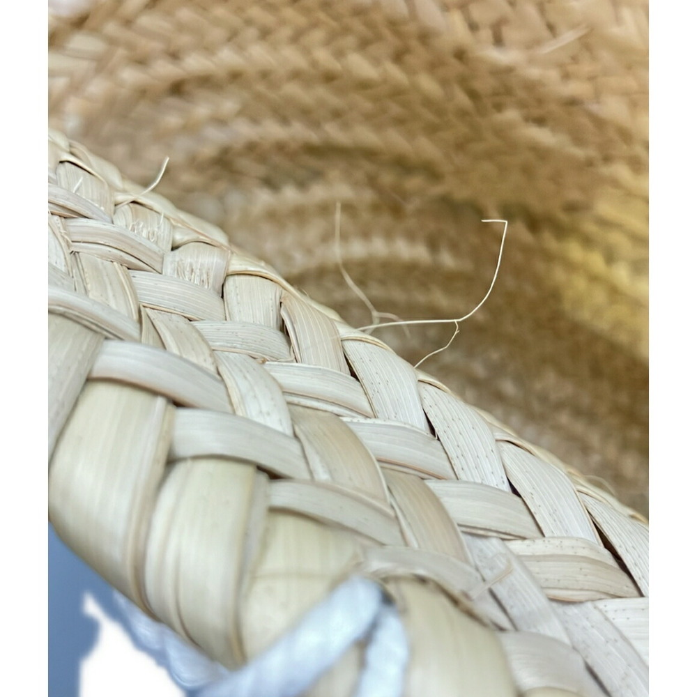 Celine David Kramer Raffia Calfskin Panier Bag Tan - Picture 5 of 6